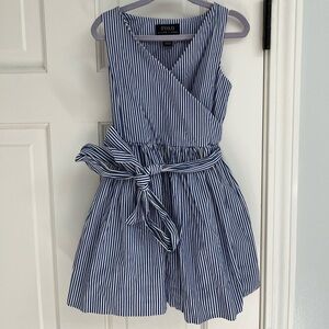 POLO Ralph Lauren striped wrap dress - perfect for Father’s Day or 4th of July!